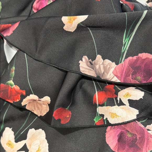 Friends Like These - Elegant Black Floral Midi Dress - Picture 8 of 10